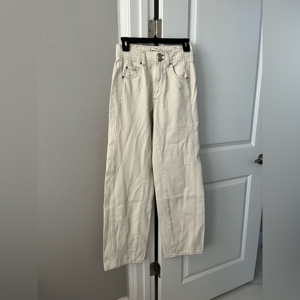 Free People Aster Straight Ivory Jeans - Picture 3 of 7